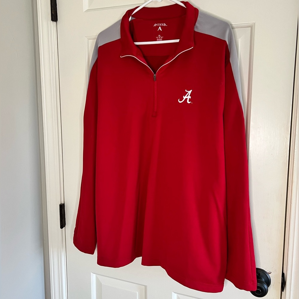 Antigua Red quarter zip red Alabama A Jacket size XL